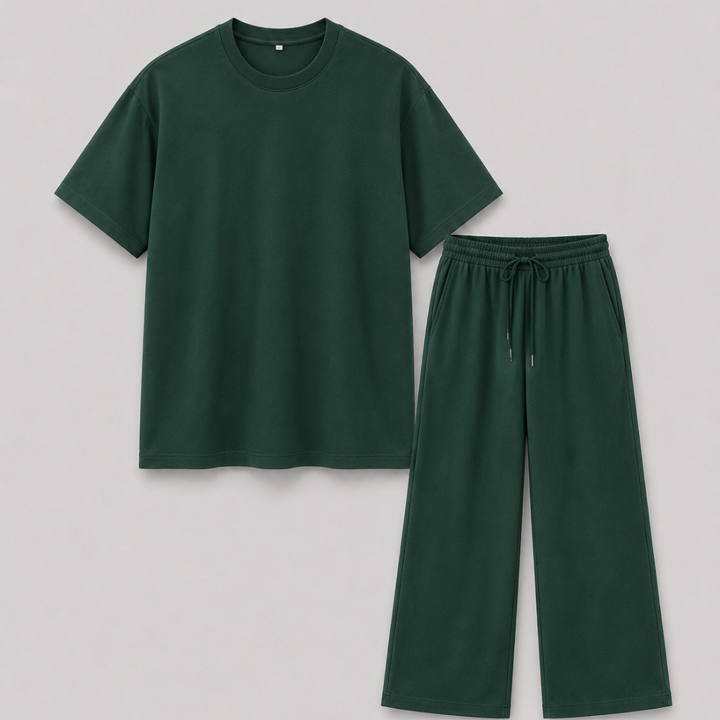 Men's Set with T-Shirt and Wide Trousers