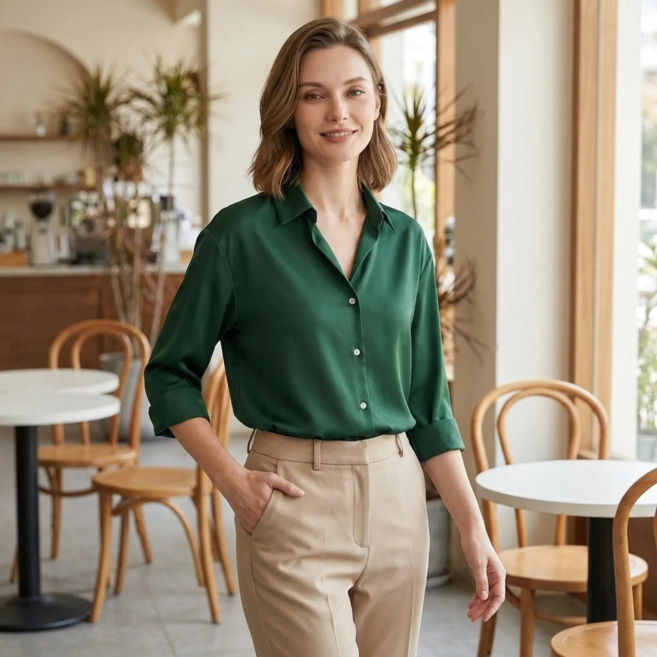 OLDMONEYLOOK | Women’s Classic Long Sleeve Polo Shirt