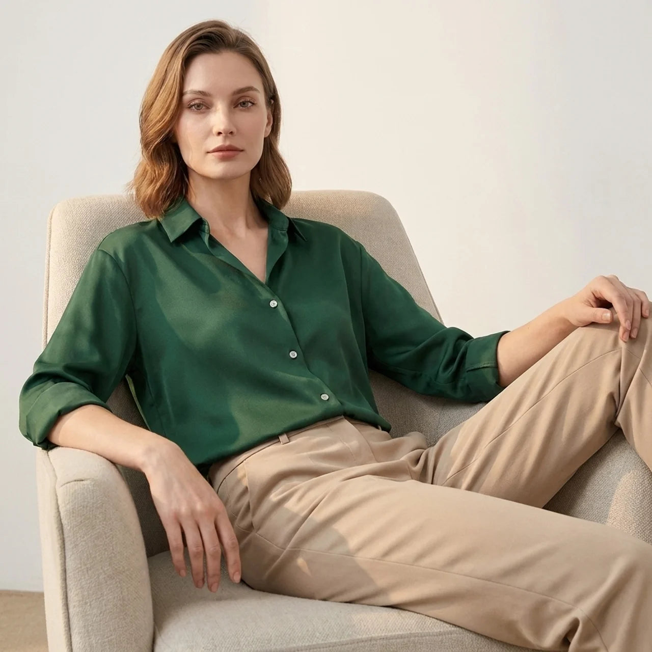 OLDMONEYLOOK | Women’s Classic Long Sleeve Polo Shirt