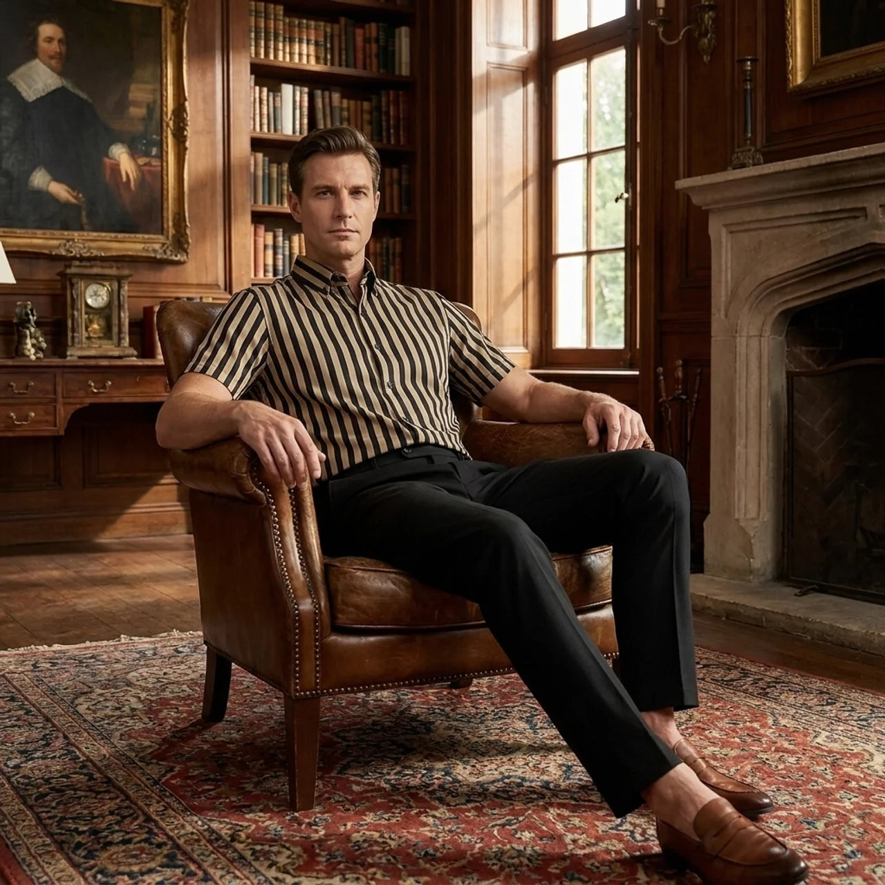 OLDMONEYLOOK | Men’s Heritage Striped Polo Shirt