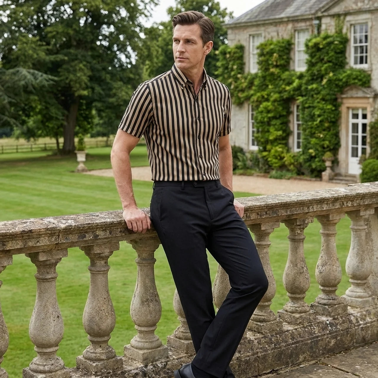 OLDMONEYLOOK | Men’s Heritage Striped Polo Shirt