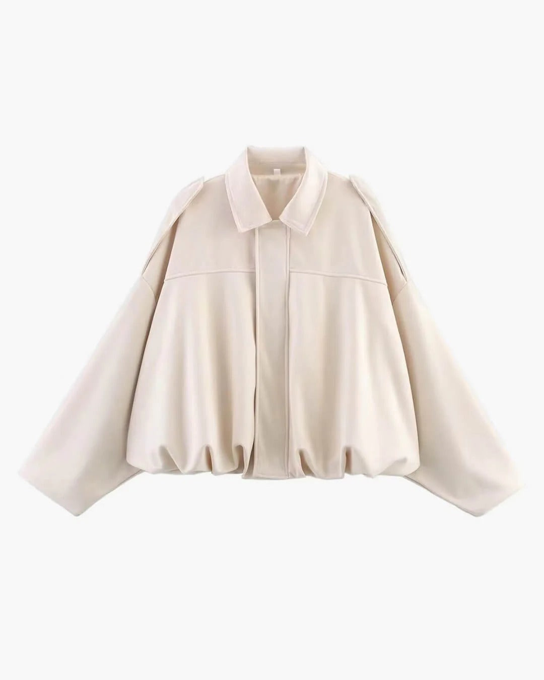 Bomber Jacket for Women in Suede with Ribbed Cuffs