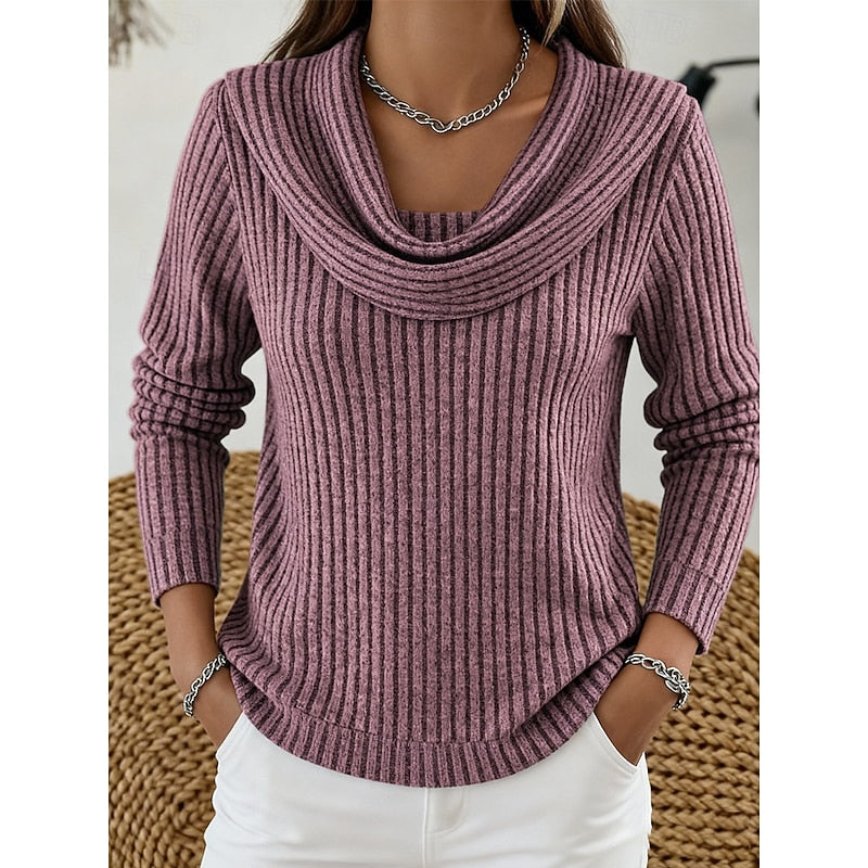 Lucinda | Ribbed Cowl Neck Sweater