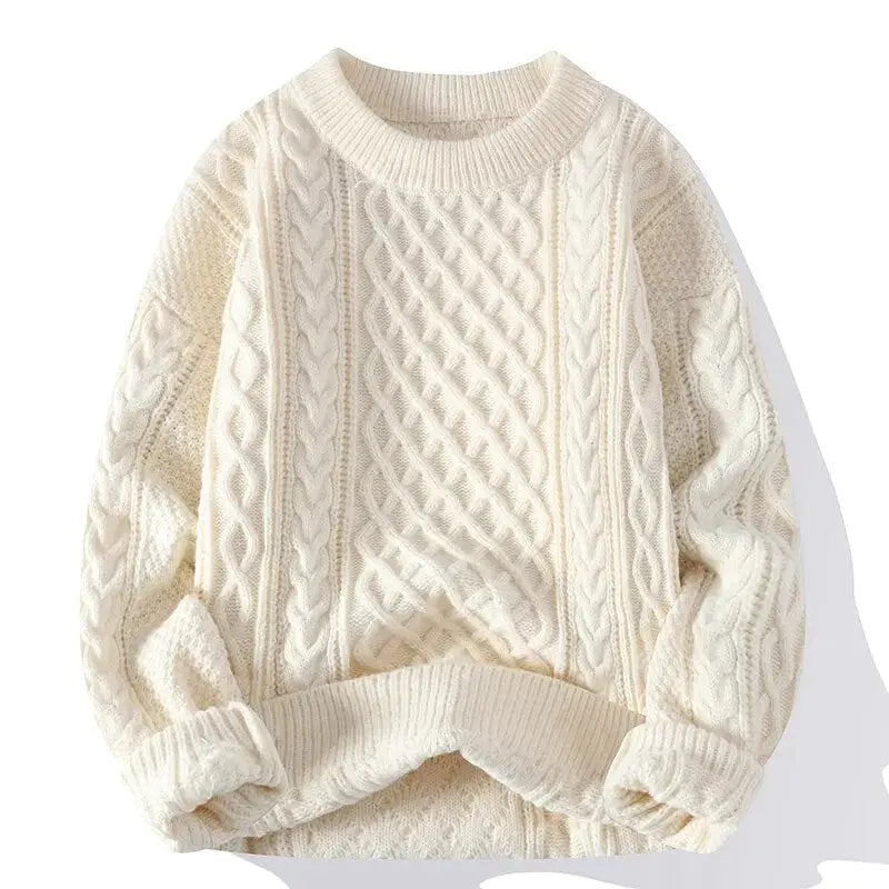 Men's Patterned Round Neck Sweater