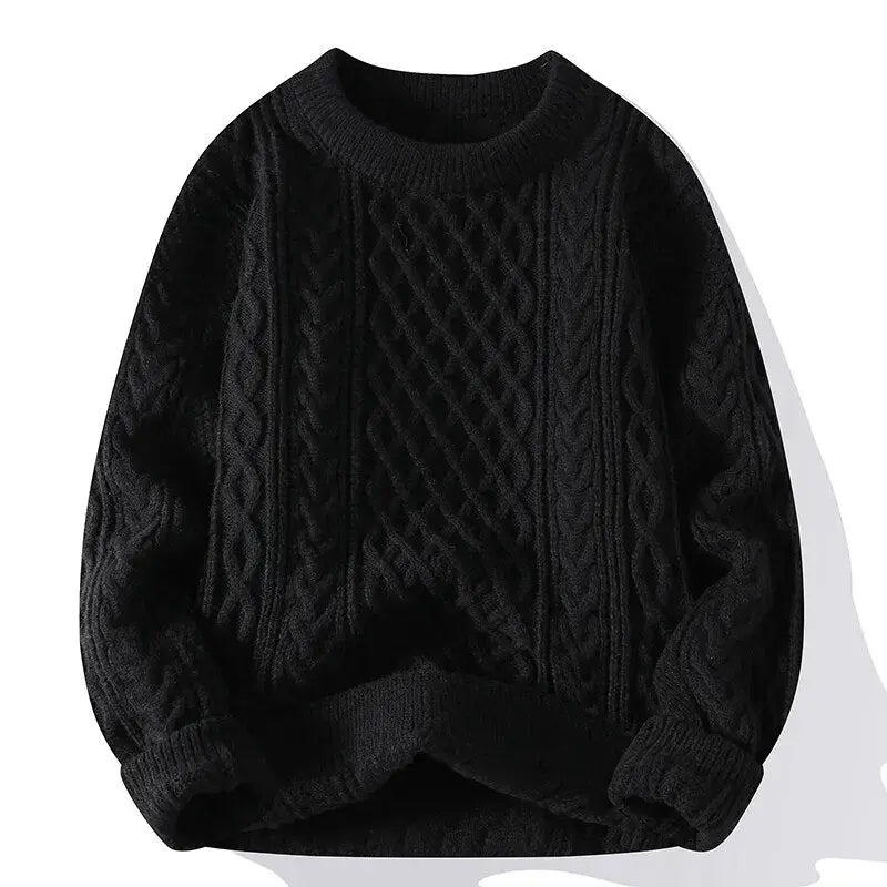 Men's Patterned Round Neck Sweater