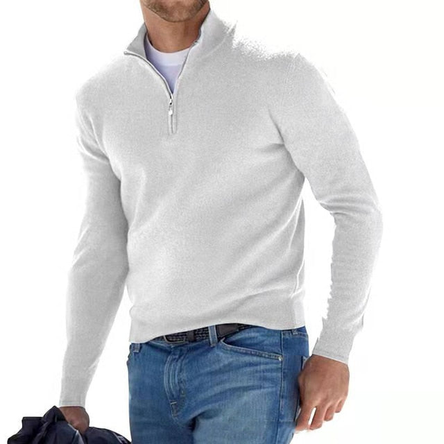 Men's V-Neck Sweater for Fall and Winter
