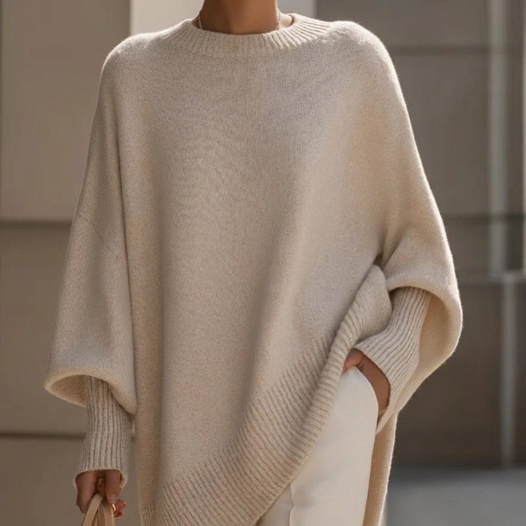 Women's Round Neck Chunky Knit Sweater