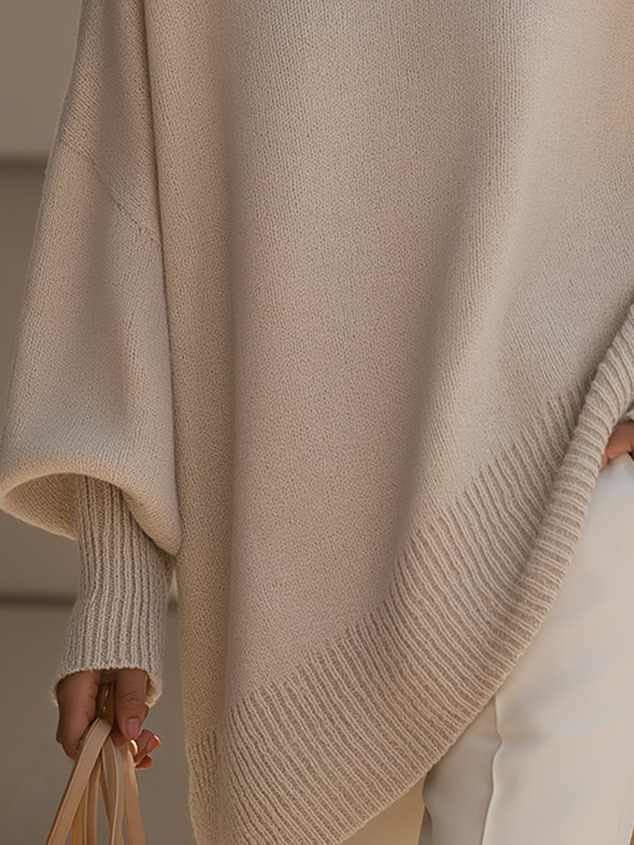 Chic Jersey Top with Asymmetrical Hemline