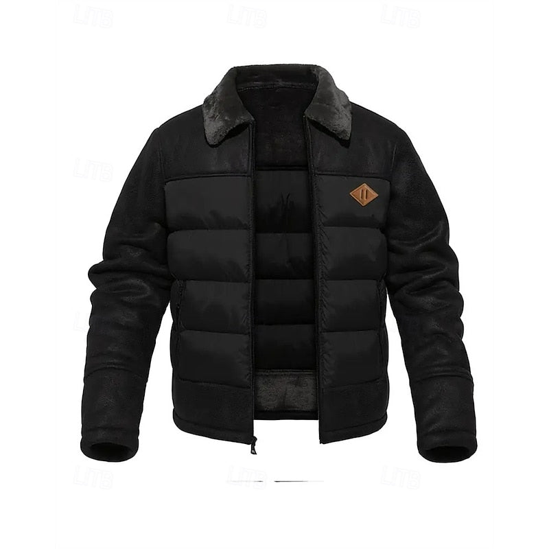 Reuben | Quilted Puffer Jacket with Fur Collar
