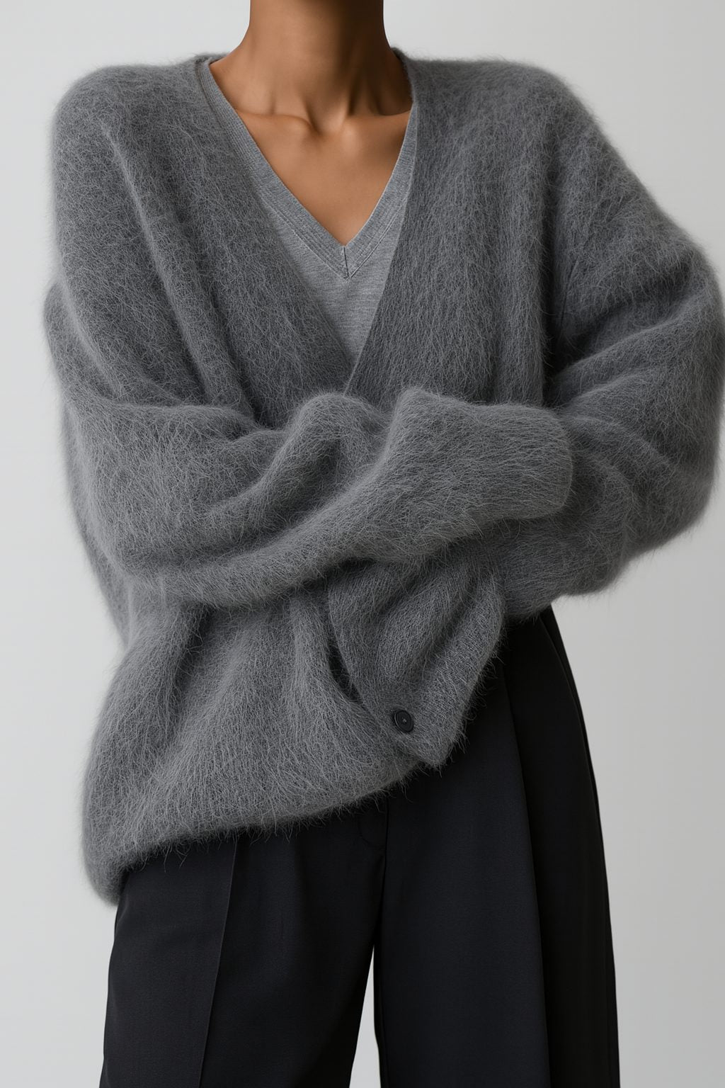 Womens' Button-Up Mohair Vest