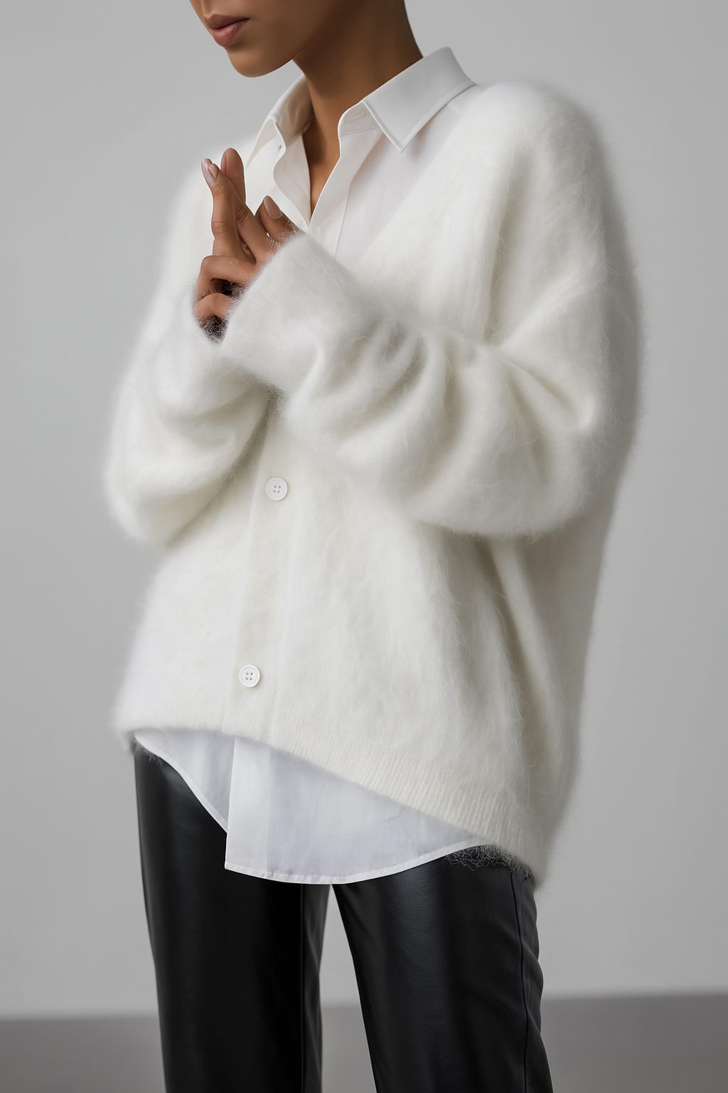 Womens' Button-Up Mohair Vest