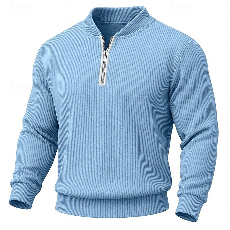 Corbin | Textured Quarter-Zip Pullover