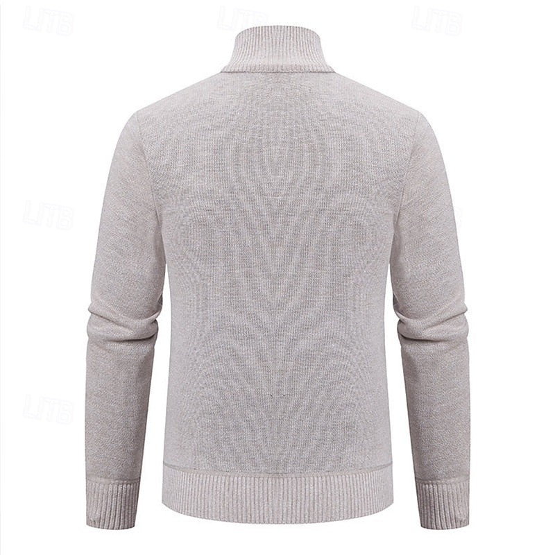 Fletcher | Textured Stand-Up Collar Cardigan