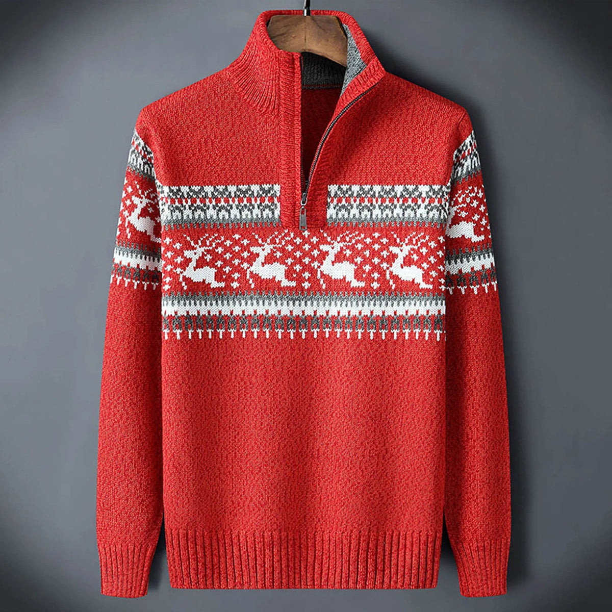 Kris | Men's Half-Zip Fair Isle Sweater
