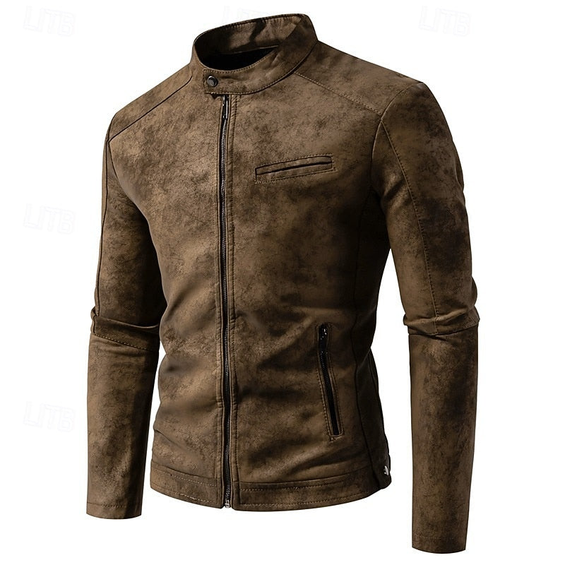 Malcolm | Timeless Stand-Collar Biker Jacket