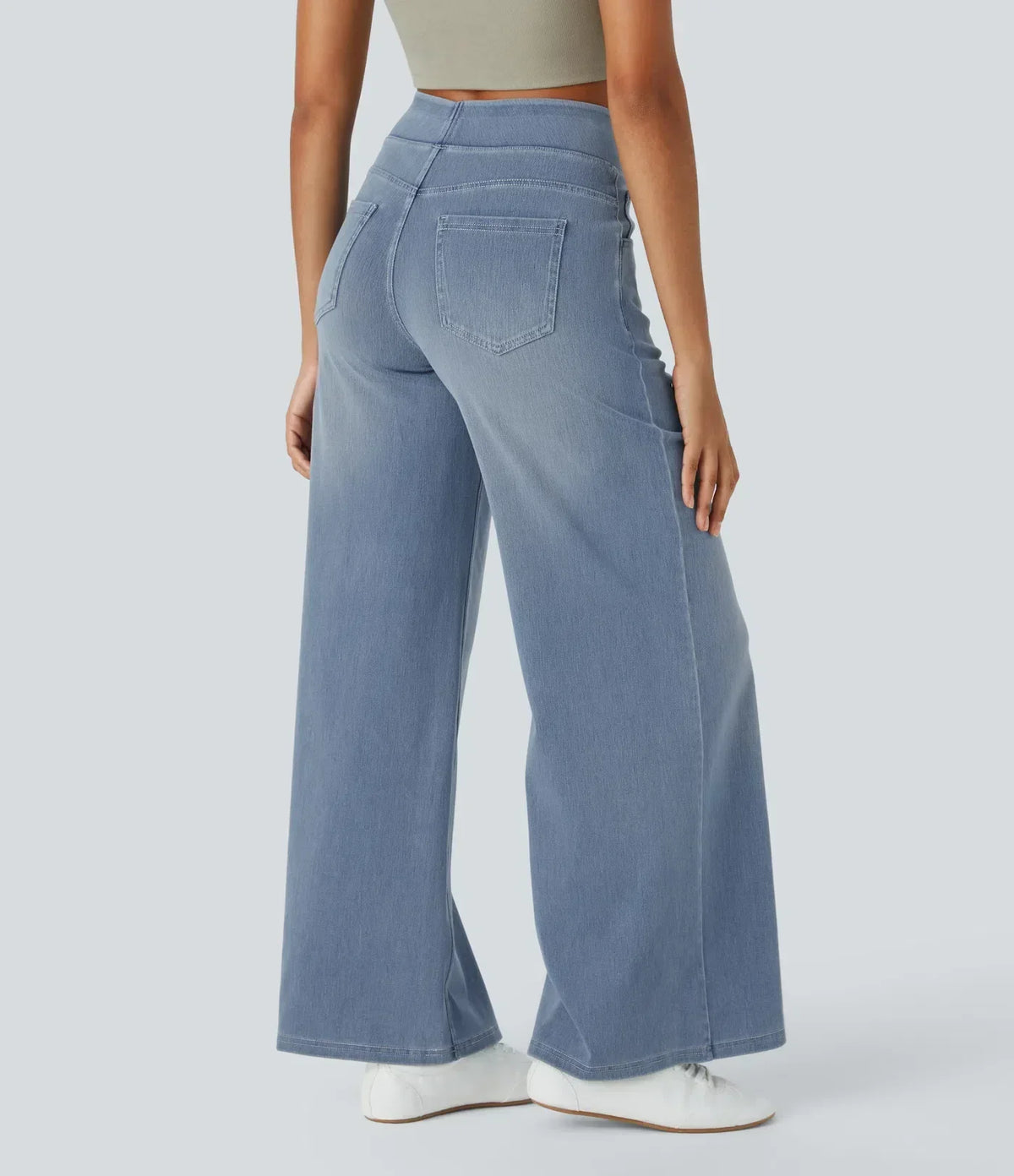 Ladies' Comfy High-Waisted Stretch Trousers | Stylish, Smooth and Flattering