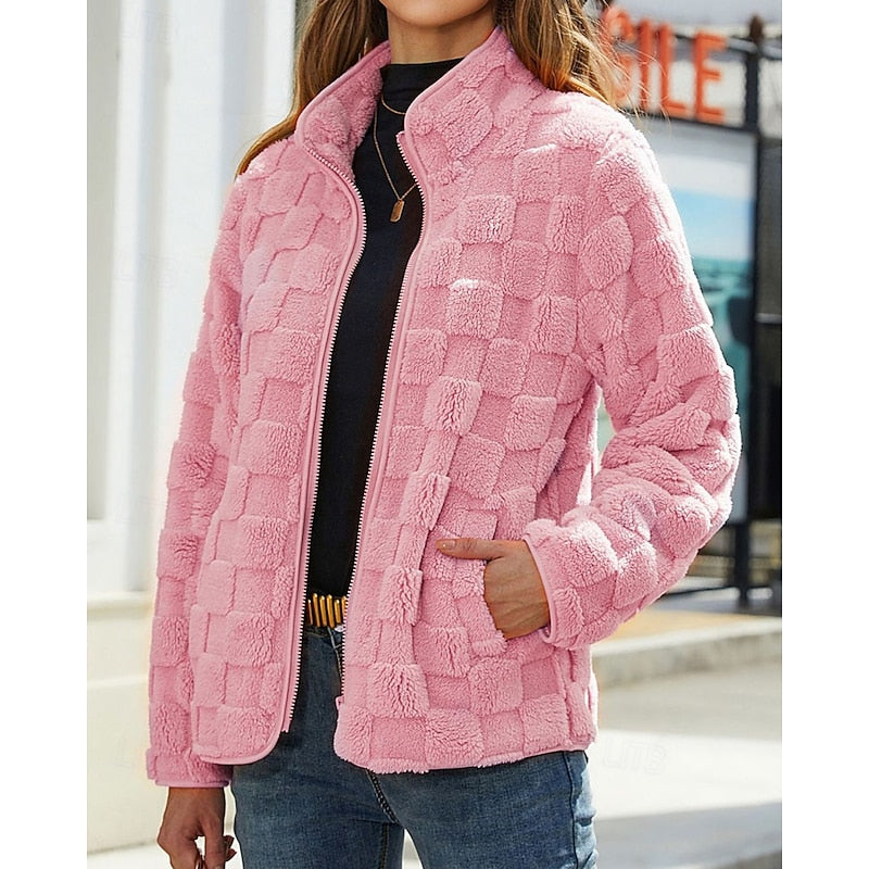 Rosabel | Textured Stand-Collar Coat