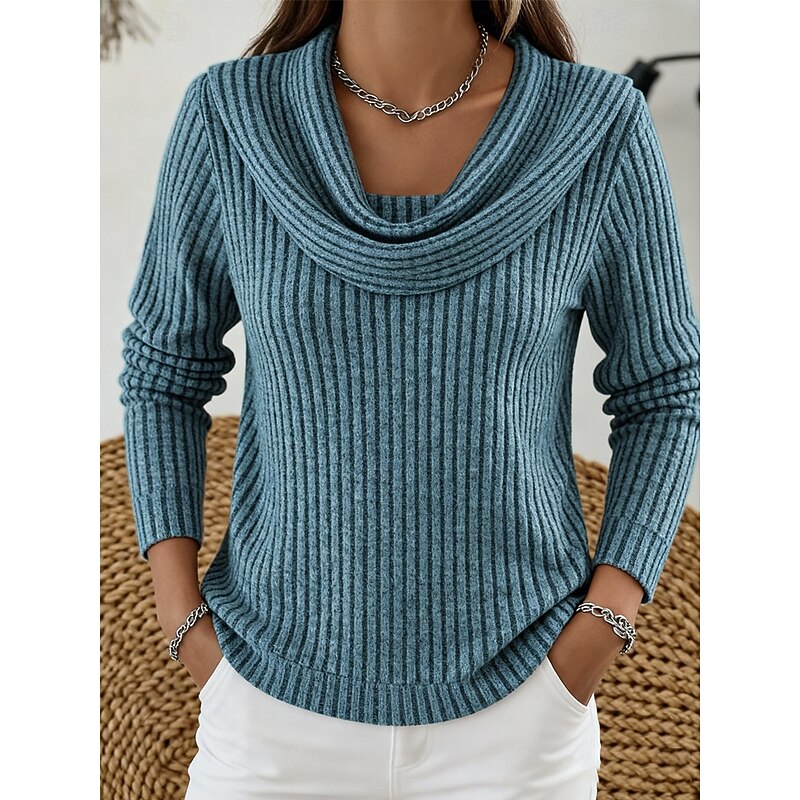 Lucinda | Ribbed Cowl Neck Sweater