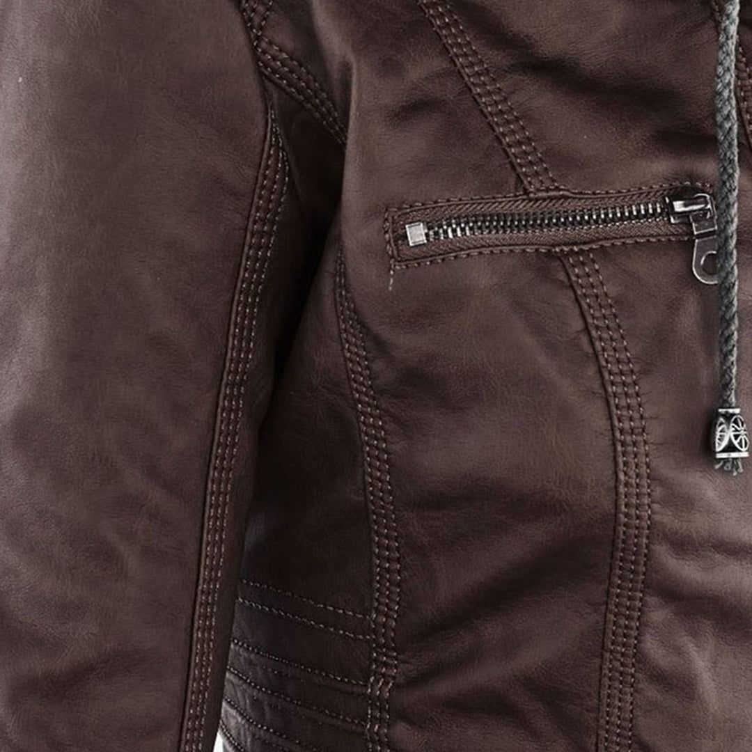 Women's Hooded Jacket with Zipper