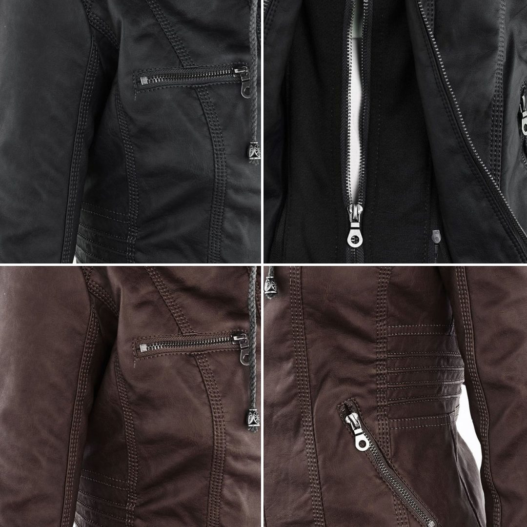 Women's Hooded Jacket with Zipper