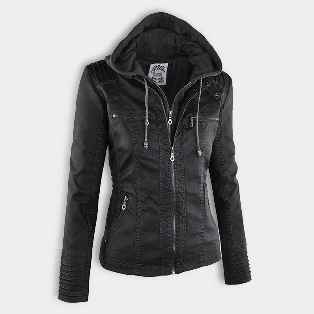 Women's Hooded Jacket with Zipper