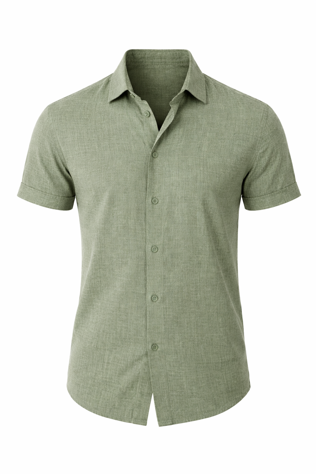 Linen Shirt Men Classic Long Sleeves Casual Summer