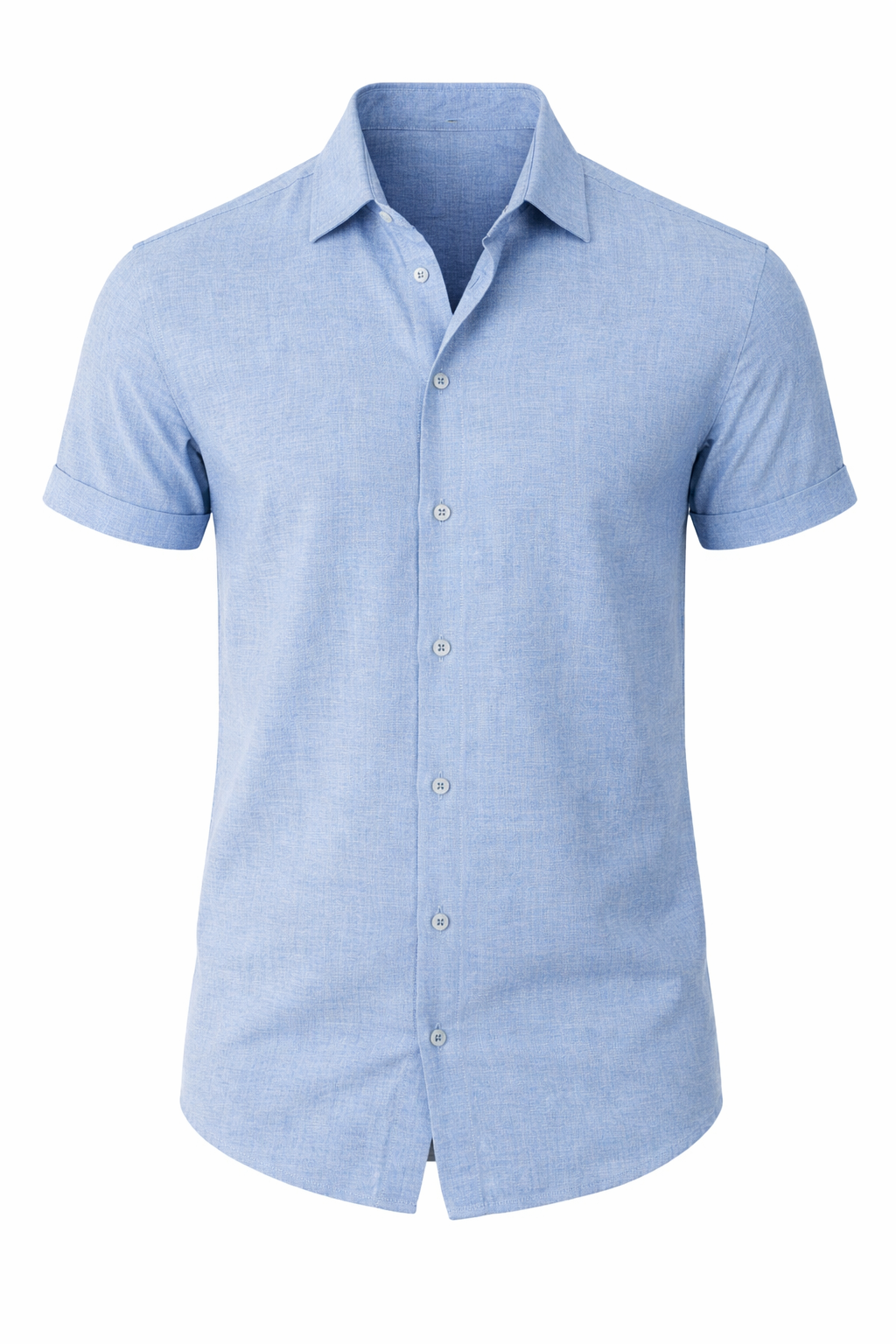 Linen Shirt Men Classic Long Sleeves Casual Summer