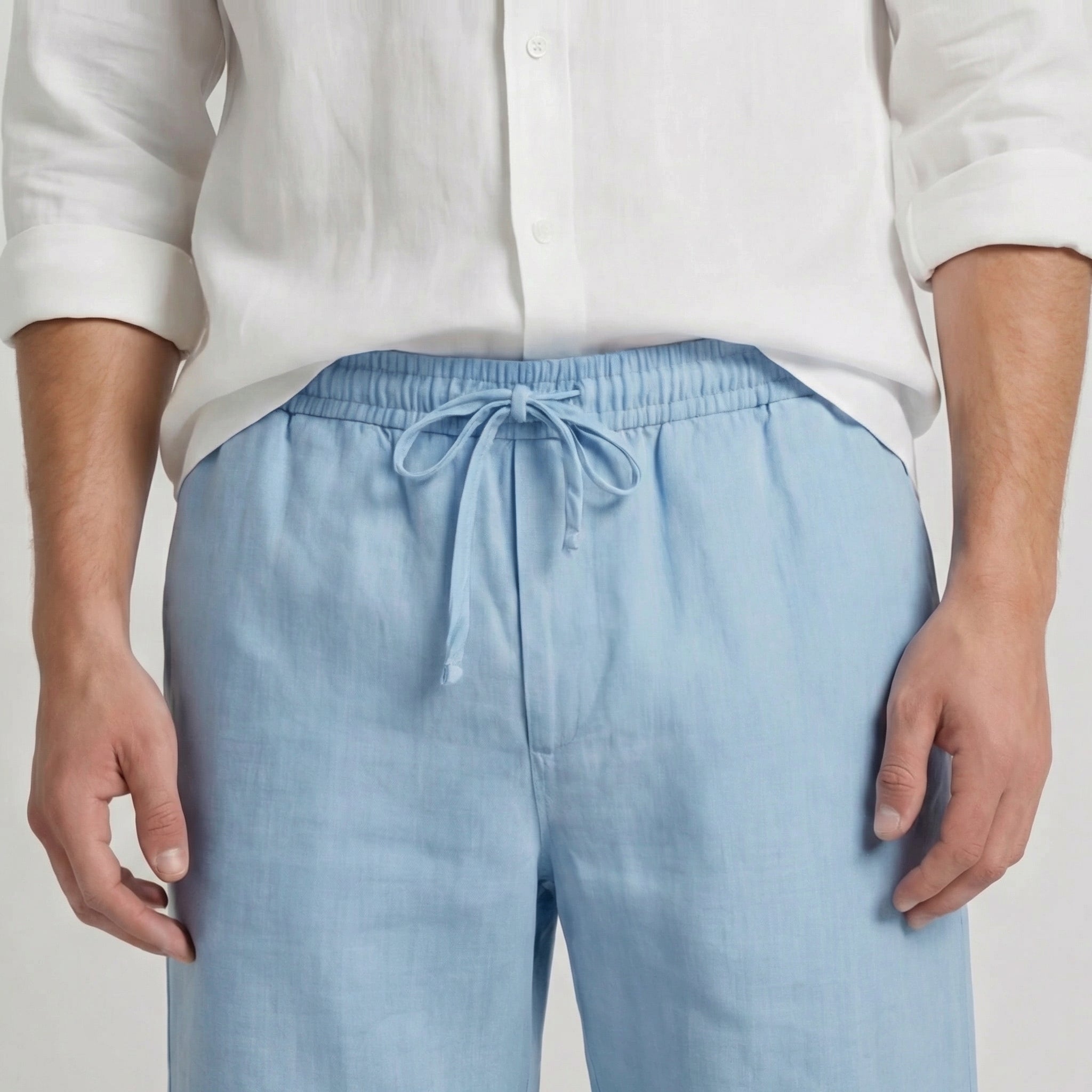 Linen Shorts Men Casual Summer