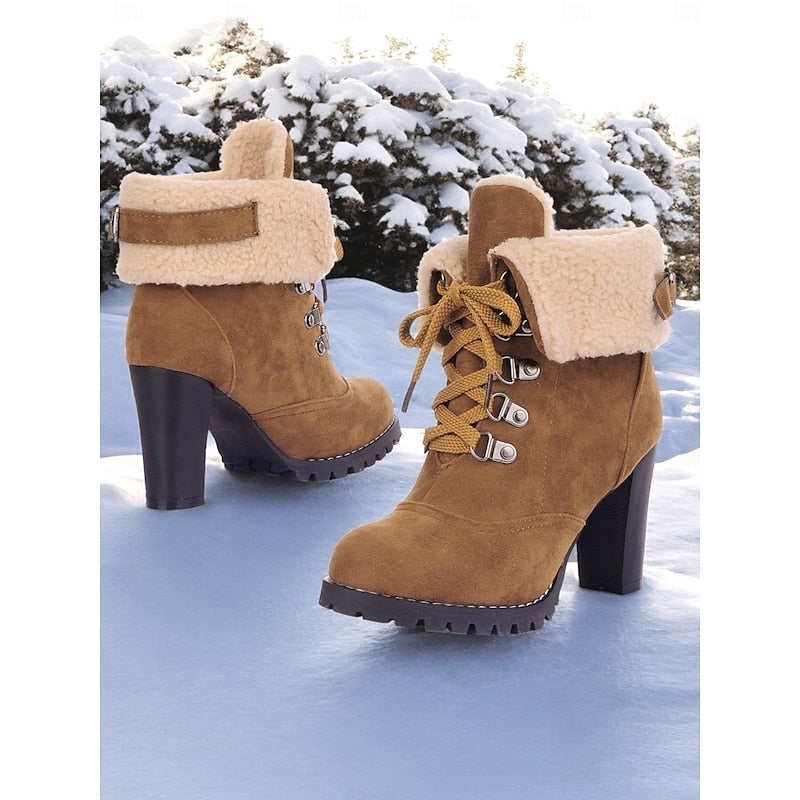 Ramona | Comfortable Lace-Up Heeled Ankle Boots