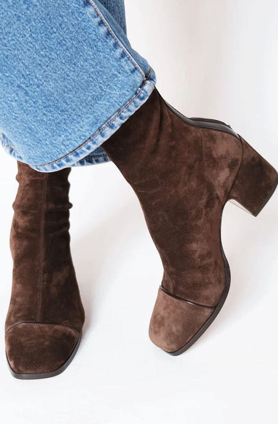 Martha | Women's Winter Ankle Boots in Suede-Look with Block Heel