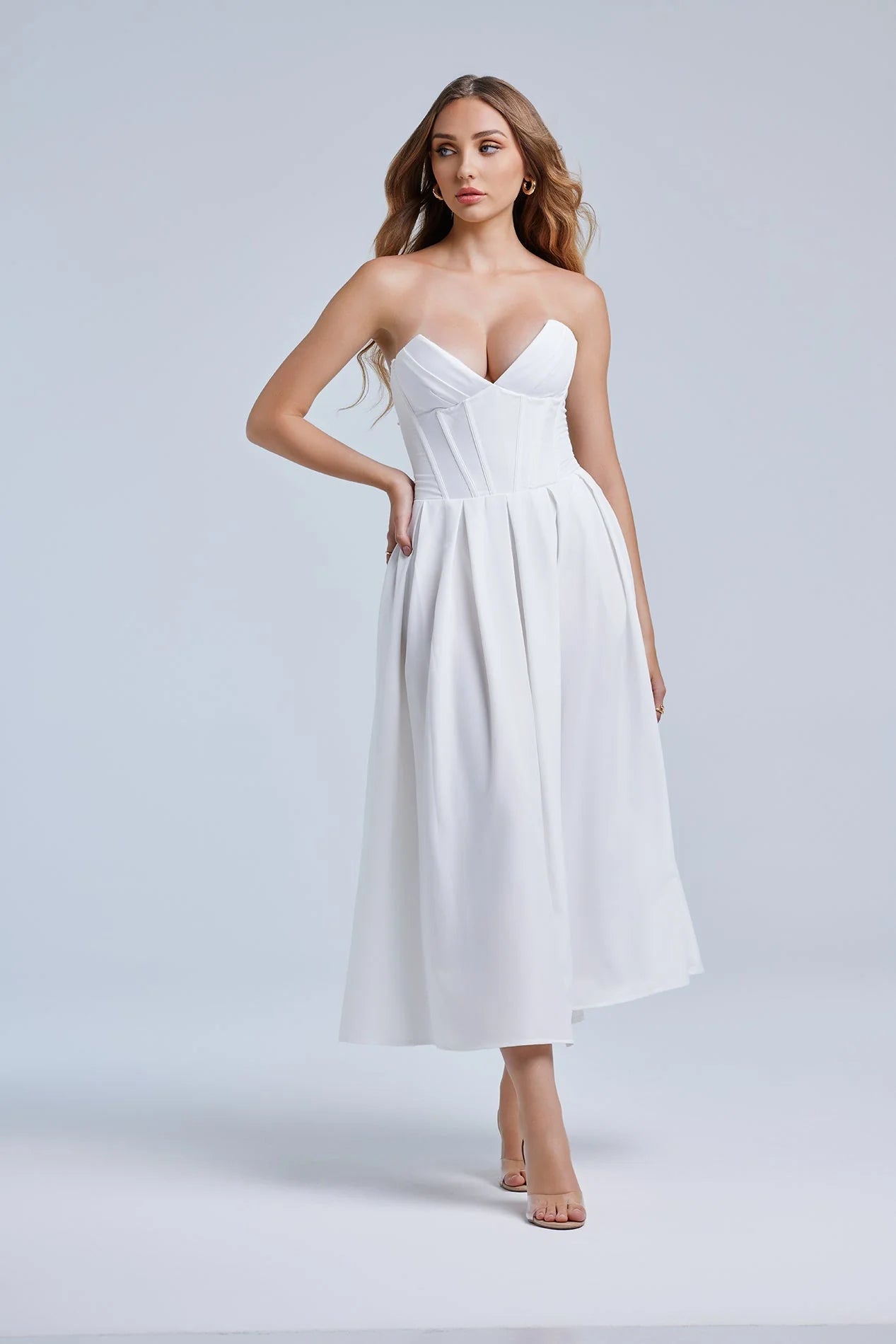 Maxi Jurk Dames Figuurvolgend Open Rug Zomer