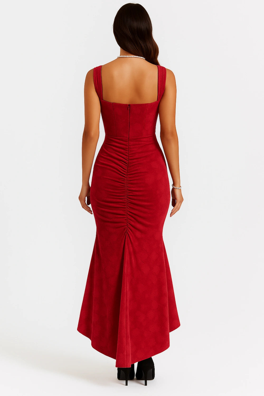 Maxi Dress Ladies Round Neck Long Sleeves Casual