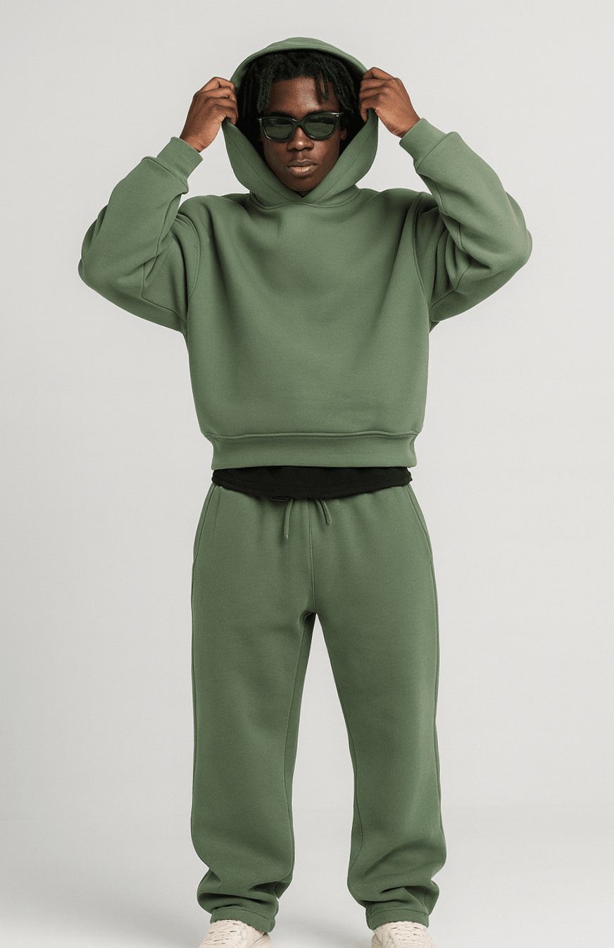 Men's Cozy Oversized Fleece Hoodie and Jogger Set