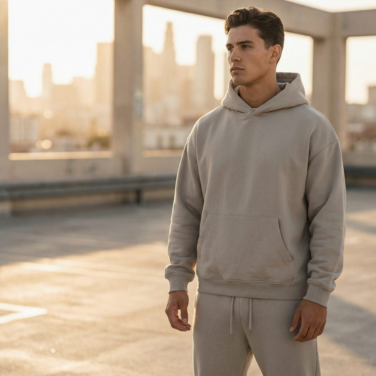 Men's Cozy Oversized Fleece Hoodie and Jogger Set