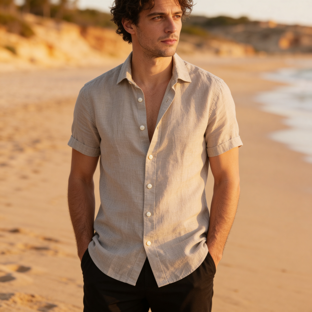 Men's Short Sleeve Summer Shirt Casual Lightweight