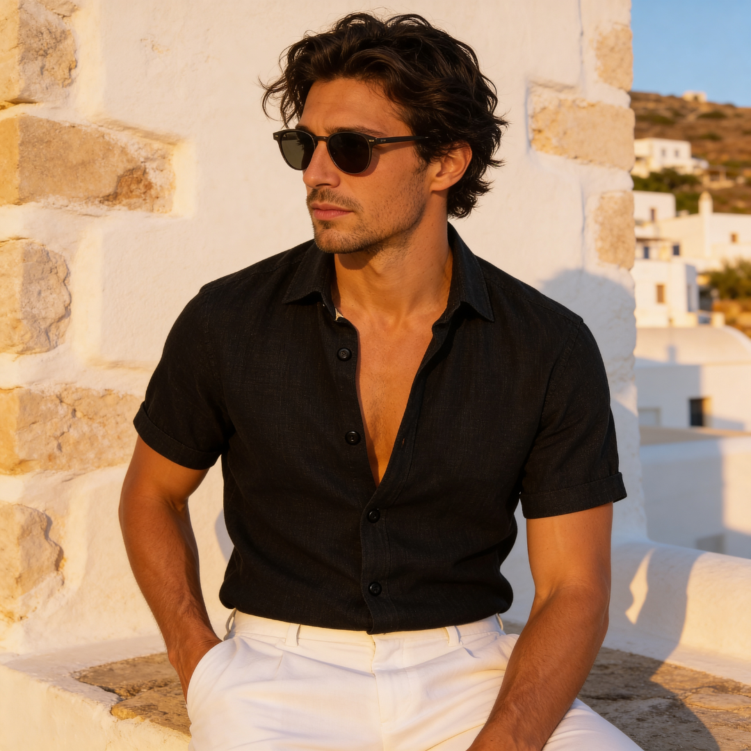 Men's Short Sleeve Summer Shirt Casual Lightweight