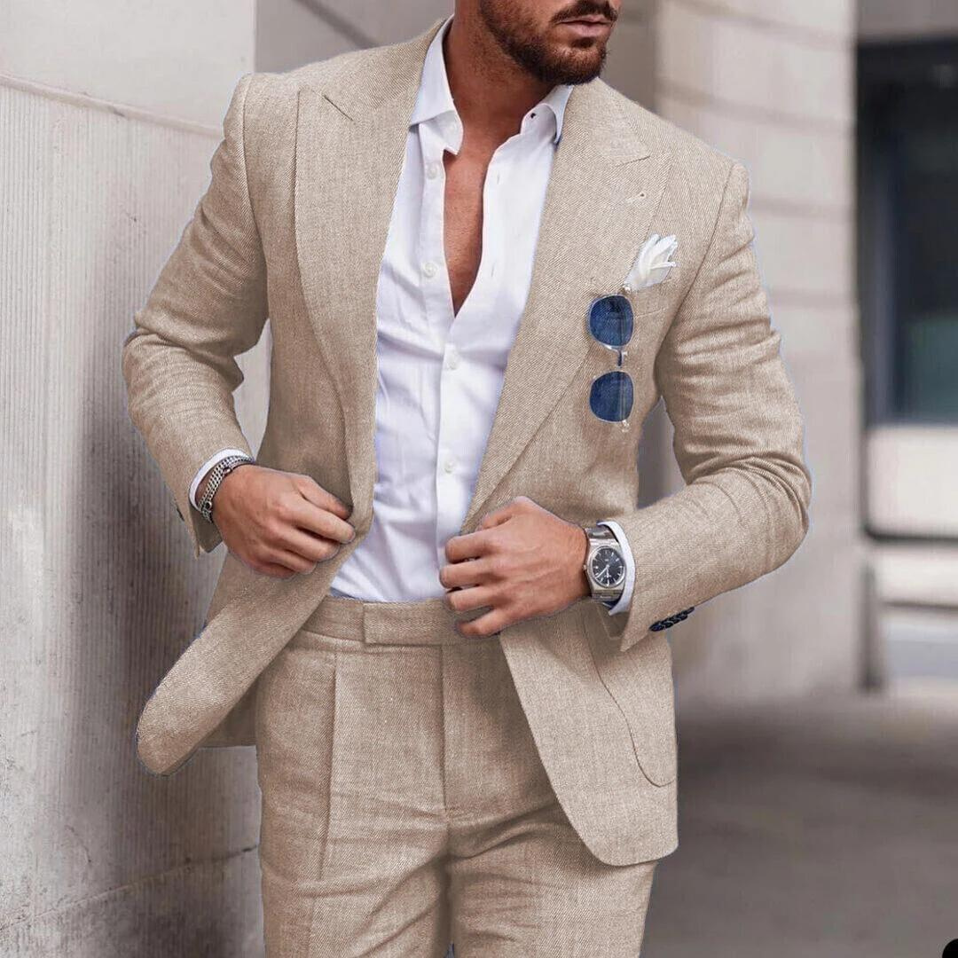 Men's Two-Piece Beach Wedding Attire
