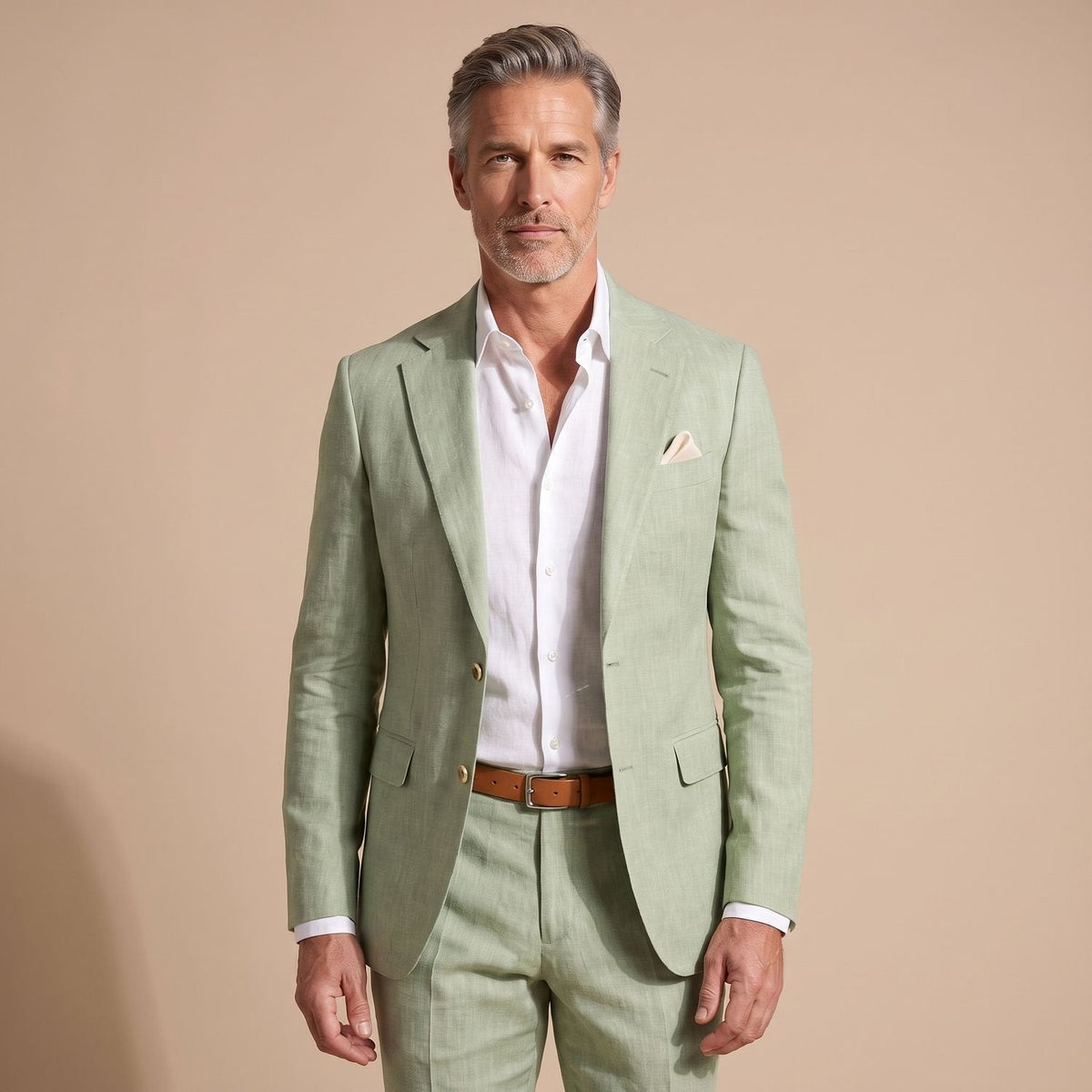 Oliver | Men's Tailored Slim-Fit Two-Piece Suit with Notch Lapels