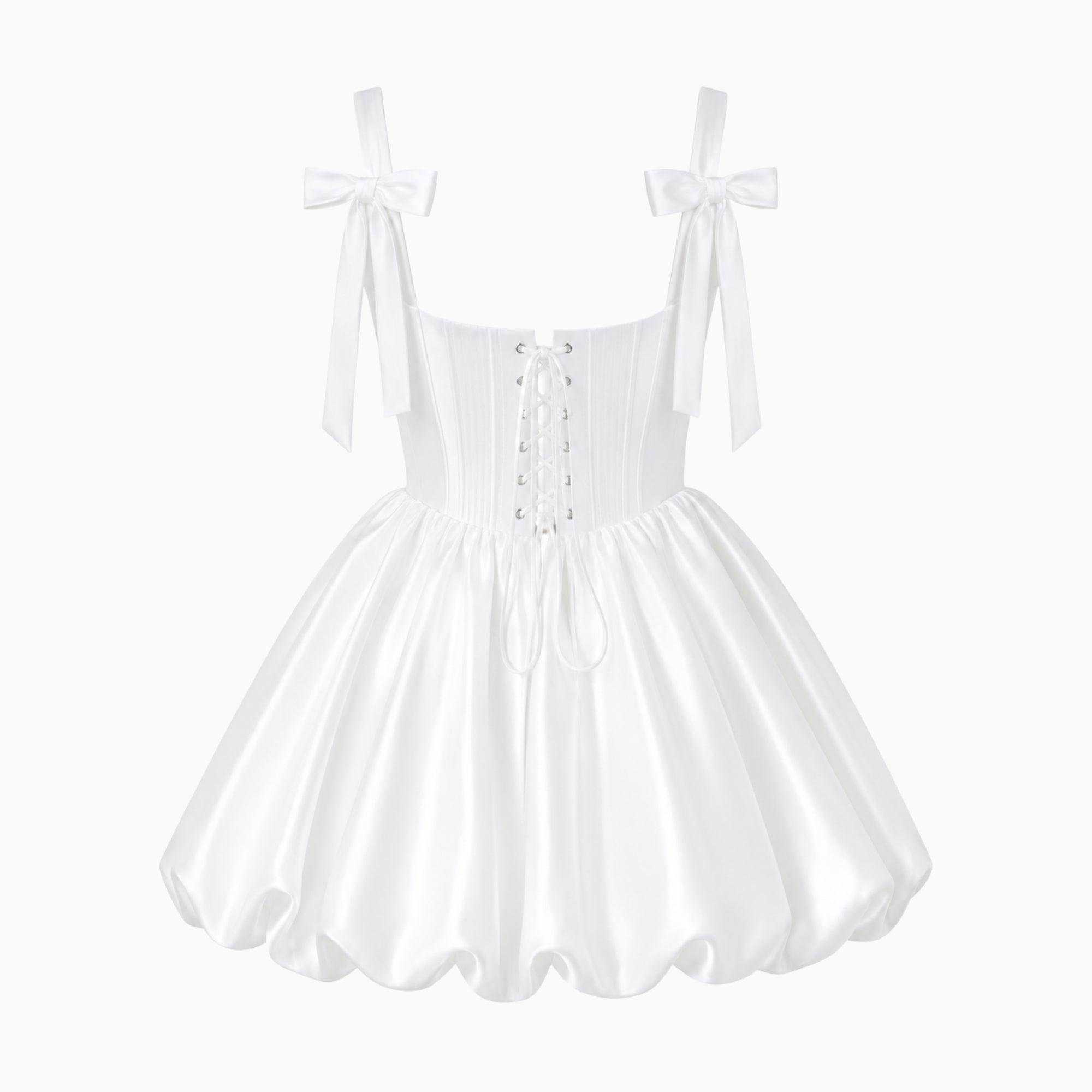Mini Dress Ladies Corset White Casual