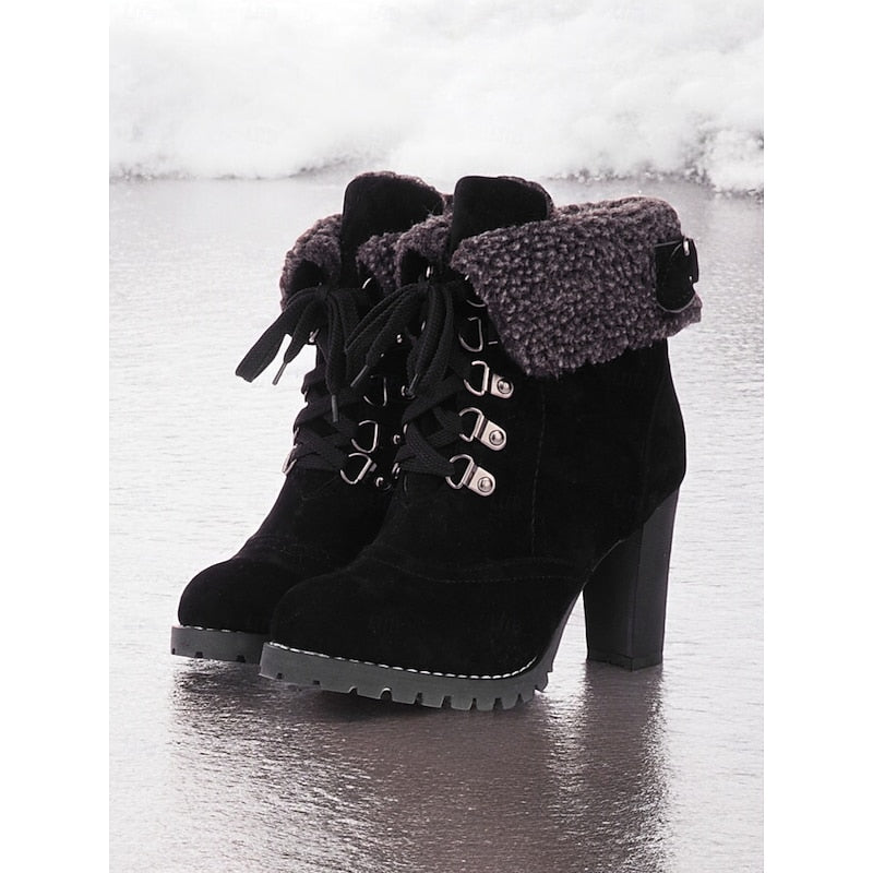 Ramona | Comfortable Lace-Up Heeled Ankle Boots