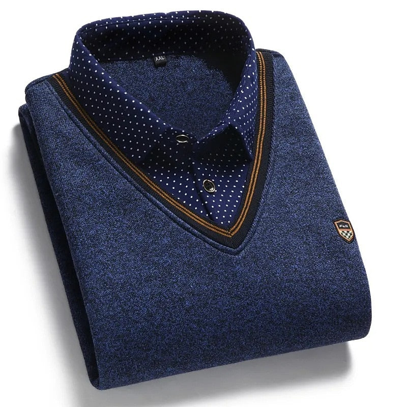 Rufus | Multi-Layer Mock-Collar Sweater