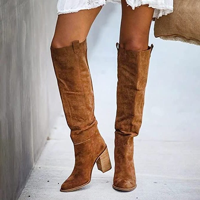 Women's Block Heel Over-the-Knee Boots