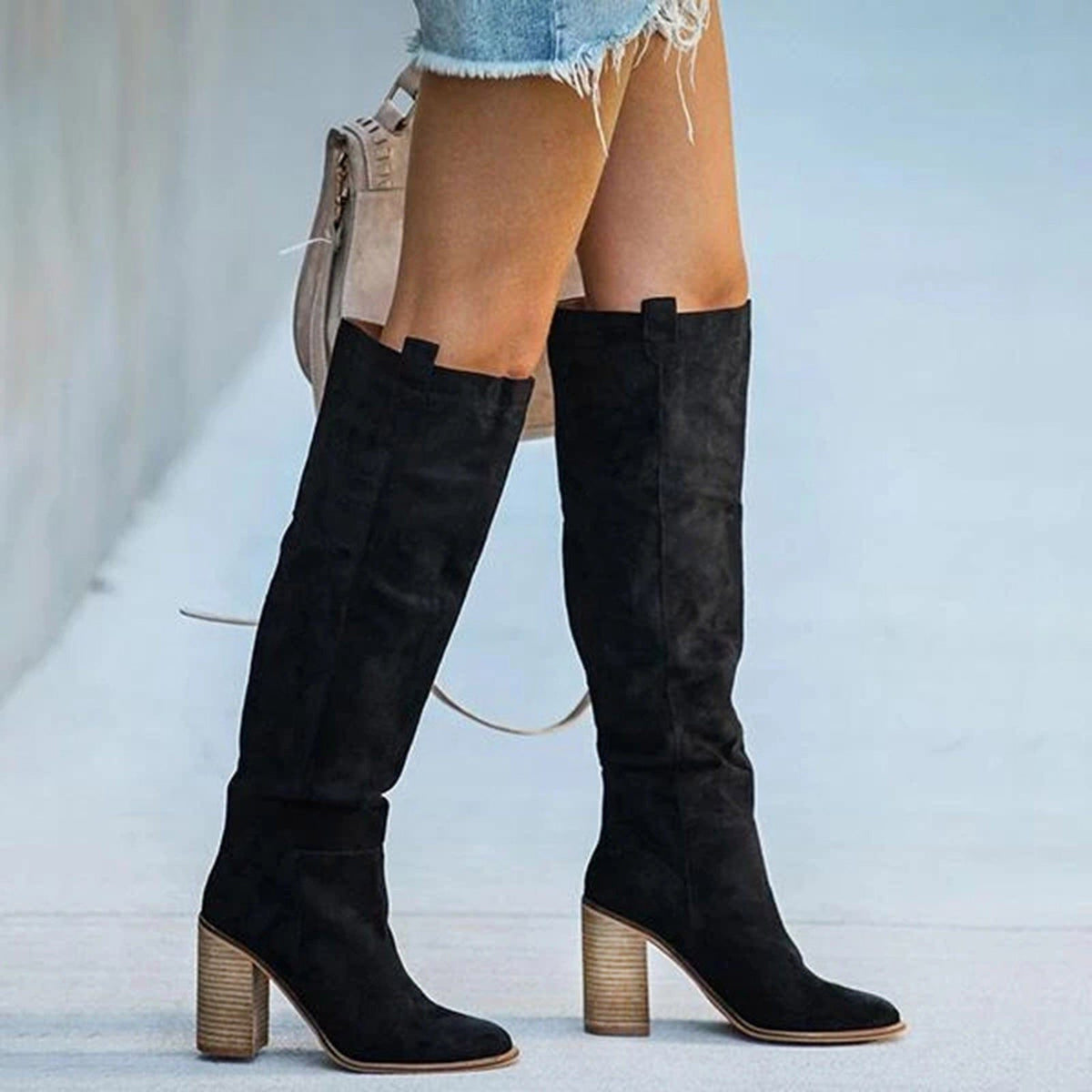 Women's Block Heel Over-the-Knee Boots