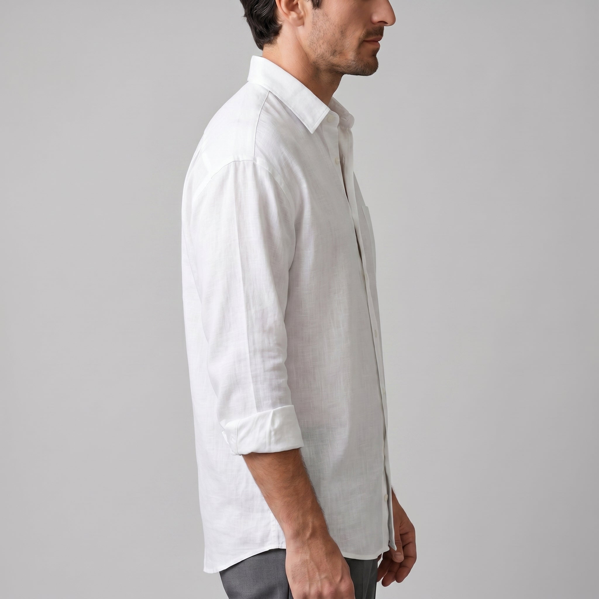 Men's Oversized Long Sleeve Casual Shirt