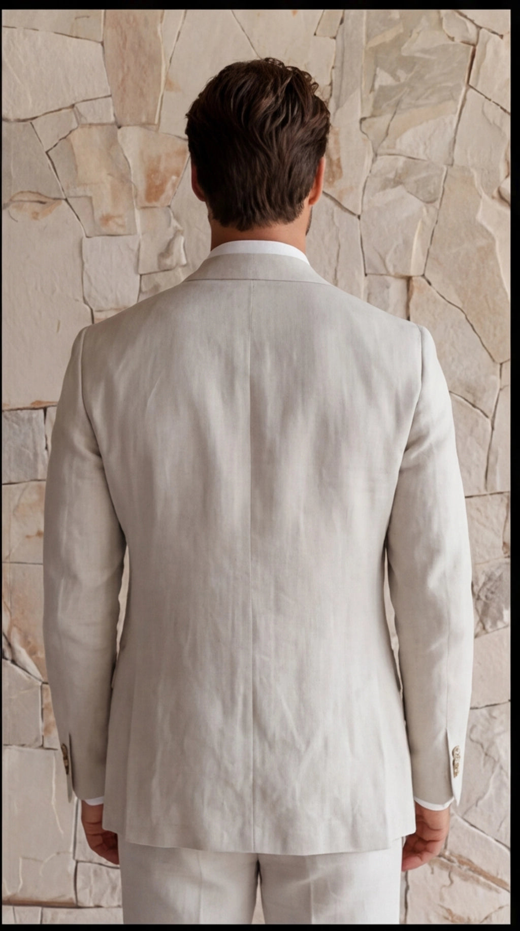 Pak Heren Slim Fit Blazer en Broek Business Bruiloft Zomer