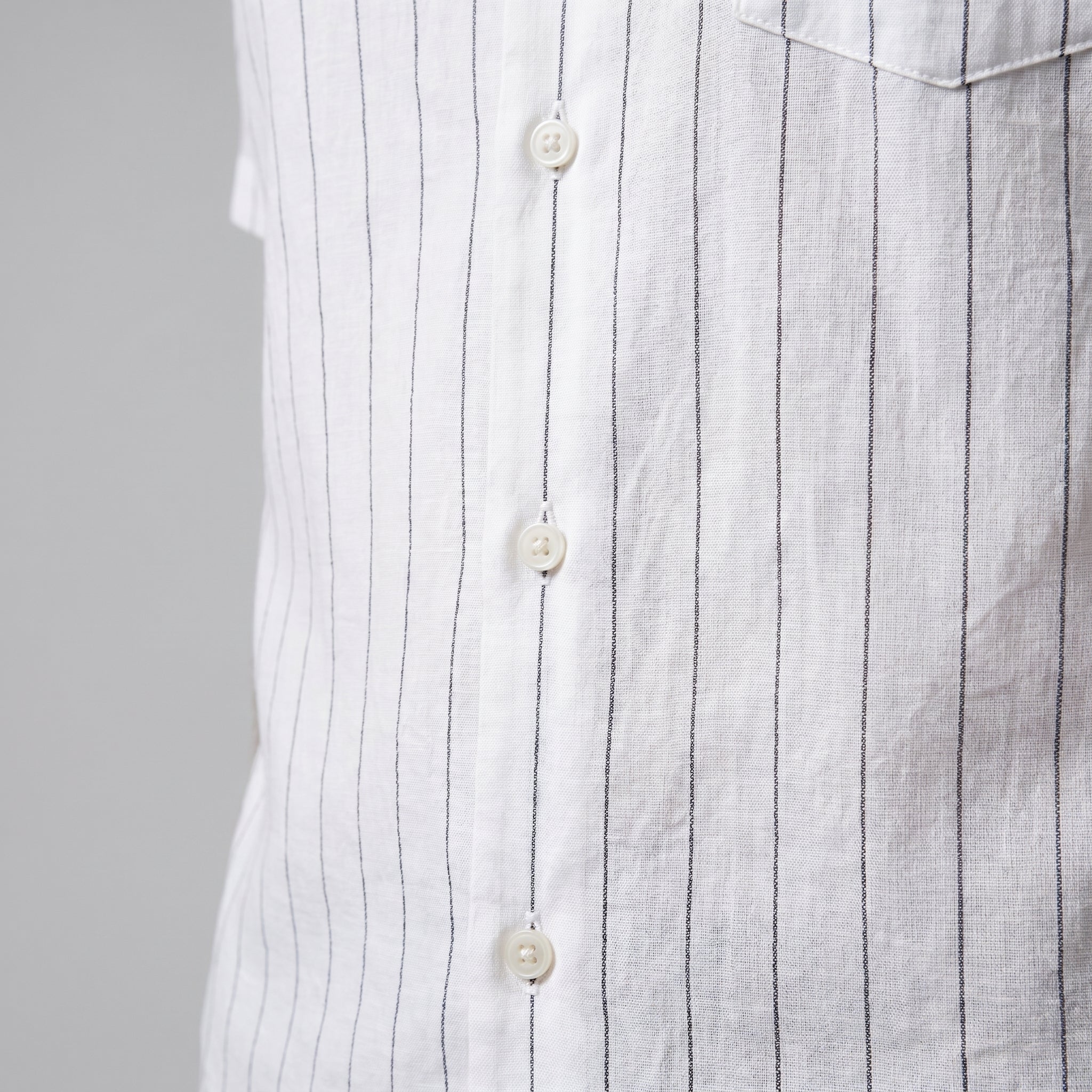Pinstripe Camp Shirt Men's Short Sleeves Casual Summer