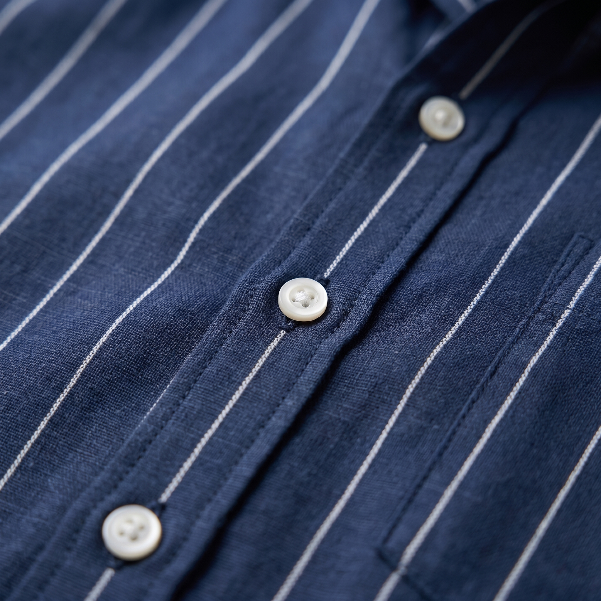 Pinstripe Camp Shirt Men's Short Sleeves Casual Summer