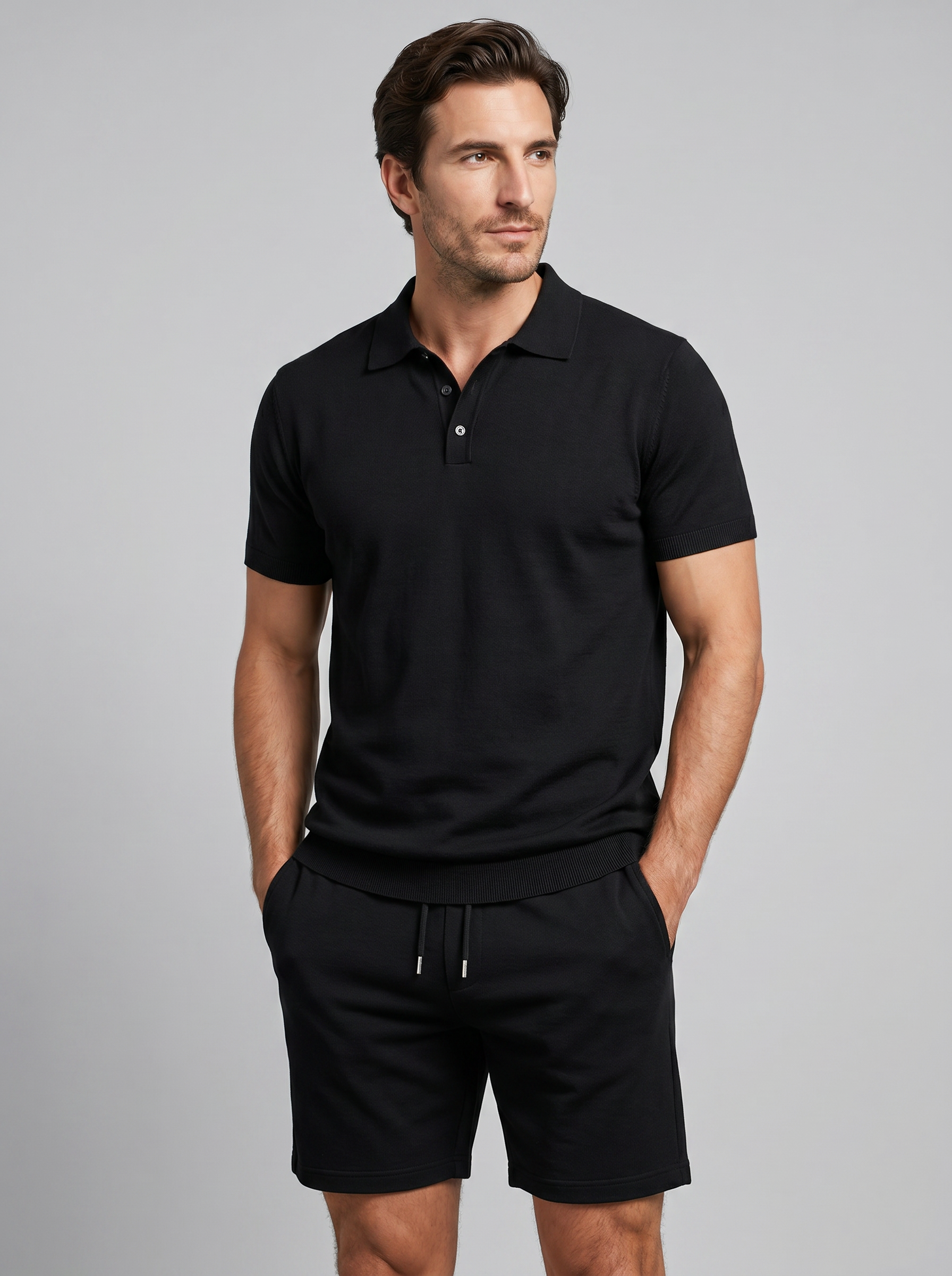 Men's Polo and Shorts Set Summer Casual