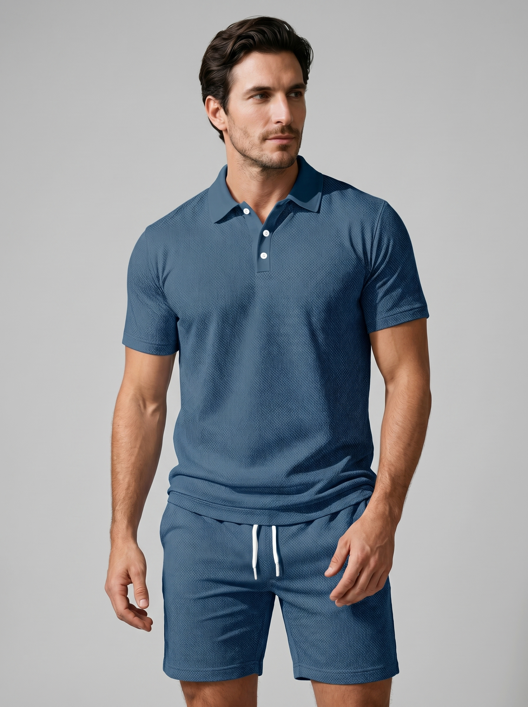 Men's Polo and Shorts Set Summer Casual