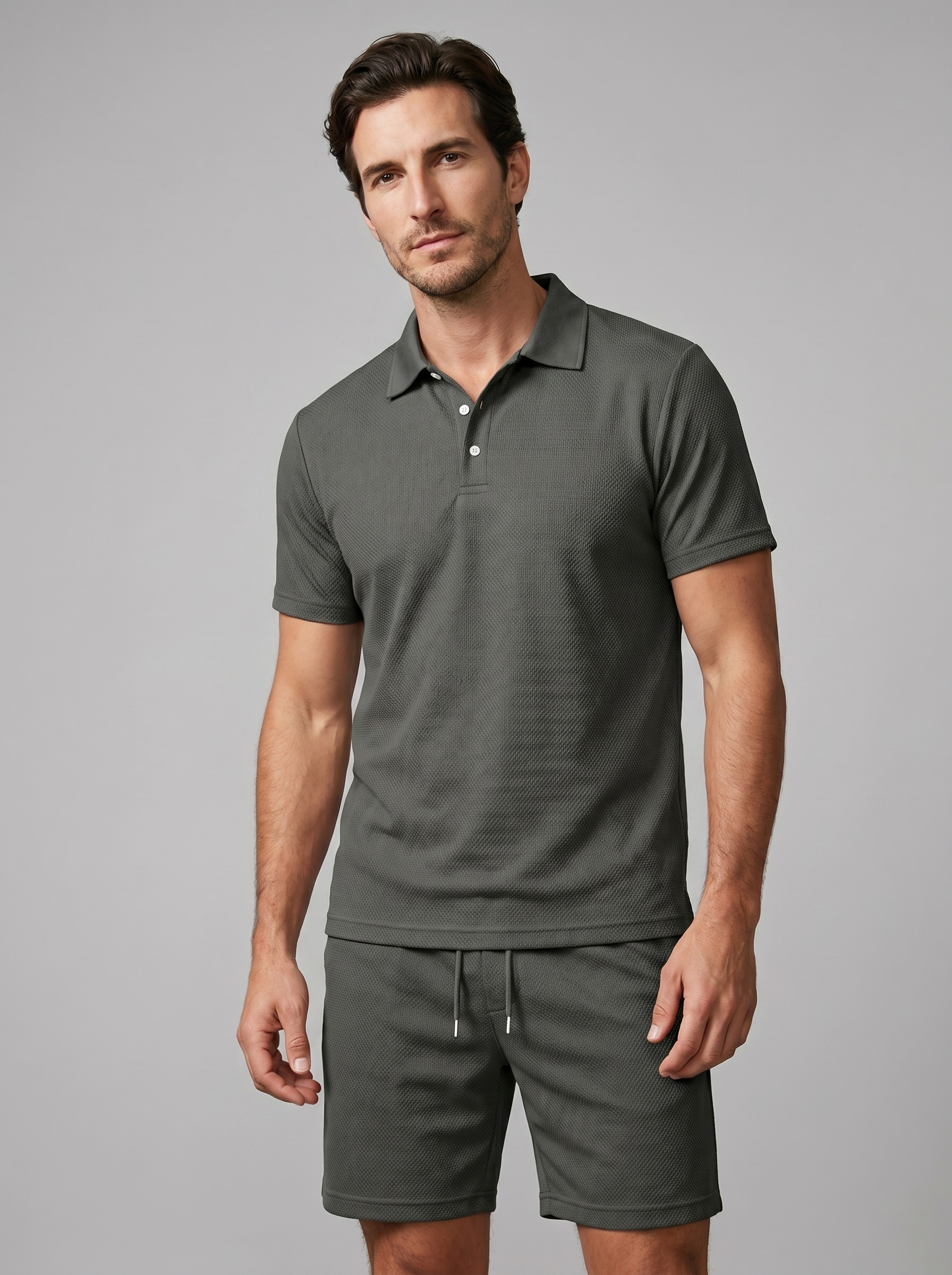 Men's Polo and Shorts Set Summer Casual